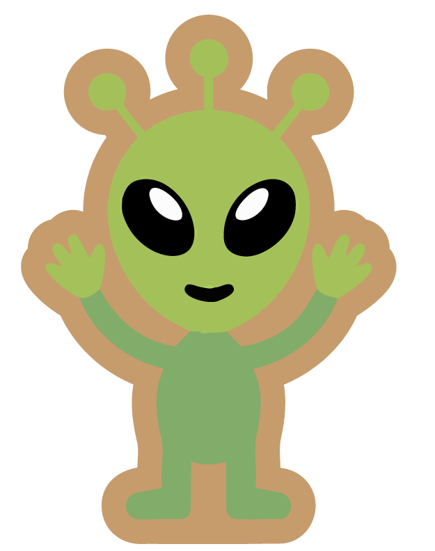 kartonnen alien